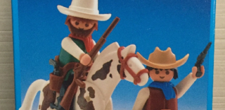 Playmobil - 3304s2v2-esp - 2 cowboys / cheval