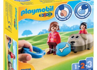 Playmobil - 70406 - Children with dog wagon