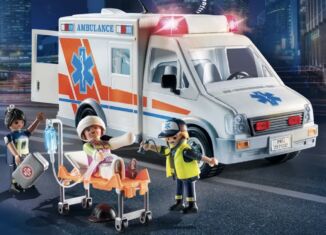Playmobil - 71232 - Ambulance avec femme blessée