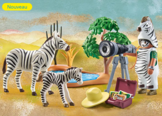 Playmobil - 71295 - Wiltopia - Photographe avec déguisement et zèbres