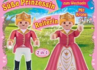 Playmobil - 30797243-ger - 2-in-1-Figur: Süße Prinzessin und Reiterin. Mit Ballkleid zum Wechseln