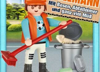 Playmobil - 30796334-ger - Garbage Collector. With Broom, Dustbin and a Lot of Trash