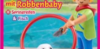 Playmobil - 30794923-ger - Tierpflegerin mit Robbenbaby + Springreifen & Fisch