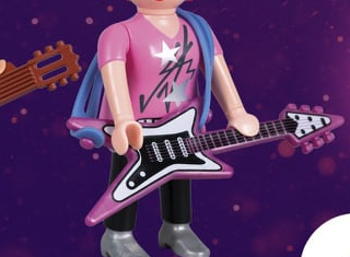 Playmobil - 30795794-bel-fra - Female electric guitarist - Detail Playmobil - 30795794-bel-fra - Female electric guitarist