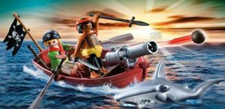 Playmobil - 70493 - Barque pirate avec requin marteau