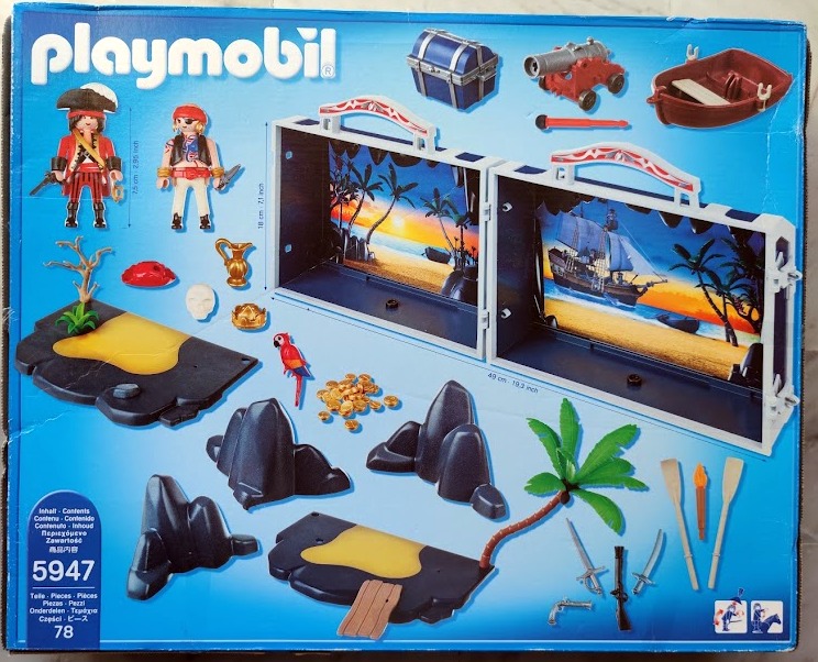 Playmobil 5947-usa - Pirate treasure chest - Back