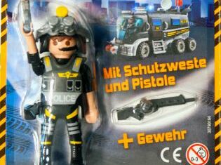 Playmobil - 30790164-ger - SEK-Polizist mit Schutzweste, Pistole und Gewehr