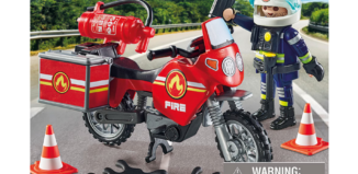 Playmobil - 71466 - Fire Motorcycle & Oil Spill Incident