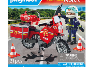Playmobil - 71466 - Fire Motorcycle & Oil Spill Incident