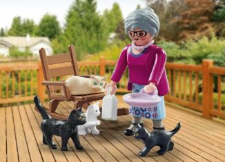 Playmobil - 71172 - Grand-mère avec chats