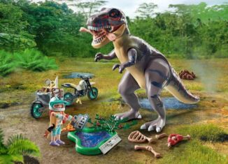 Playmobil - 71524 - Explorateur avec moto et tyrannosaure
