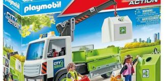 Playmobil - 71431 - Camion-grue de recyclage de verre