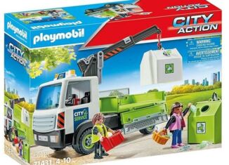 Playmobil - 71431 - Camion-grue de recyclage de verre
