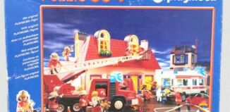 Playmobil - 55248 - Puzzle Feuerwache mit 60 Teilen und Feuerwehrmann-Figur