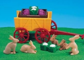 Playmobil - 7863 - Bunnies with Wagon