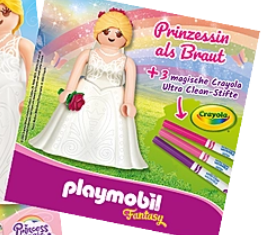 Playmobil - 30797324-ger - Prinzessin als Braut mit 3 Crayola-Stiften