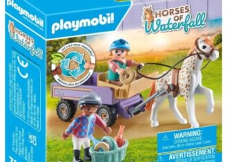 Playmobil - 71496 - Enfants avec calèche et poney