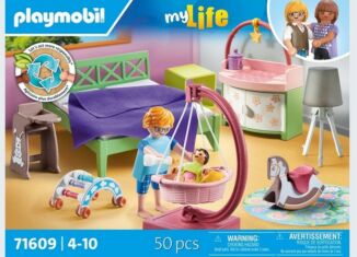 Playmobil - 71609 - Chambre à coucher avec coin jeux bébé