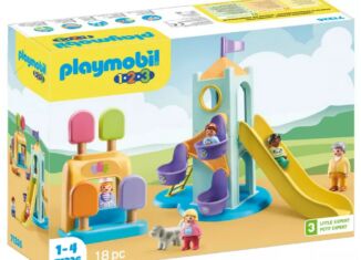 Playmobil - 71326 - Aire de jeux avec toboggan géant