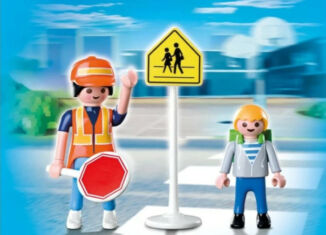 Playmobil - 5939 - Crossing guard and child - Detail Playmobil - 5939 - Crossing guard and child