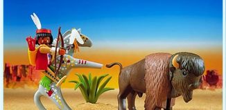 Playmobil - 3731v1-ger - Indio y bisonte