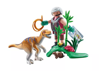 Playmobil - 71823 - Explorer with velociraptor