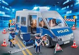 Playmobil - 71716 - Police Bus With Roadblock - Detail Playmobil - 71716 - Police Bus With Roadblock