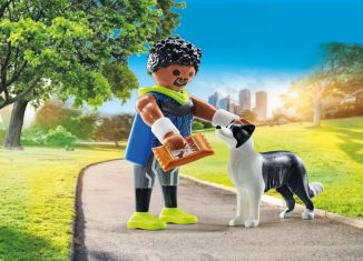 Playmobil - 71740 - Jogger with Border Collie