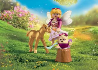 Playmobil - 71844 - Golden Unicorn Foal with Fairy