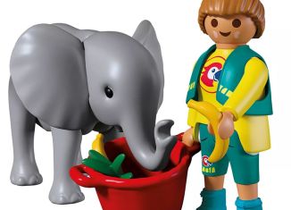 Playmobil - 72092 - Elephant calf and keeper