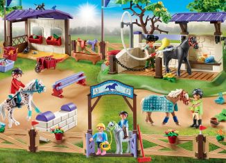 Playmobil - 70871-ger - Horse show with horse cleaning area