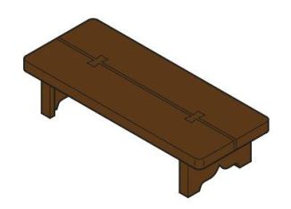 Playmobil - 30064180 - Knight furniture bench II