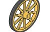 Playmobil - 30223440 - Wagon wheel D55x5 III