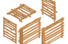 Playmobil - 30515752 - Wooden cage walls 5-part