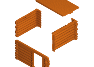 Playmobil - 30519642 - Goat stable walls + floor