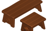 Playmobil - 30608292 - Log cabin bench/stool