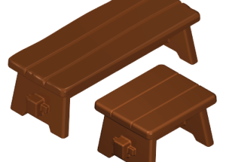 Playmobil - 30608292 - Log cabin bench/stool