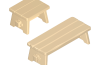 Playmobil - 30610132 - Log cabin bench/stool