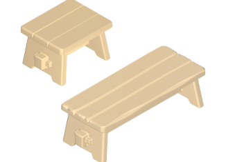 Playmobil - 30610132 - Log cabin bench/stool