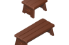 Playmobil - 30610970 - Log cabin bench/stool