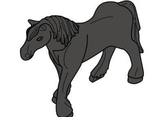Playmobil - 30672442 - Friese horse D