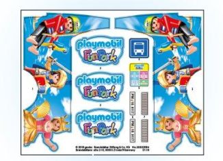 Playmobil - 30802084 - Sticker 9117 PLAYMOBIL FunPark Schulbus