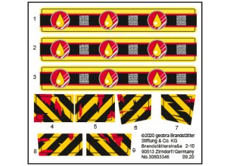 Playmobil - 30803346 - Sticker 70551 Stuntshow Crashcar