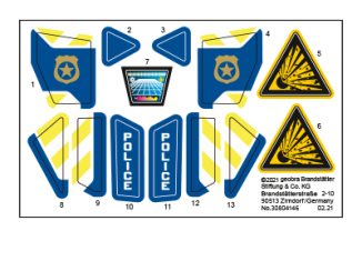 Playmobil - 30804146 - Sticker 70571 policeroboter: Spezialei