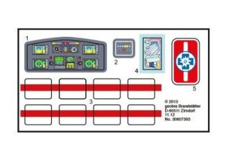 Playmobil - 30807393 - Sticker 5428 Mountain rescue helicopter