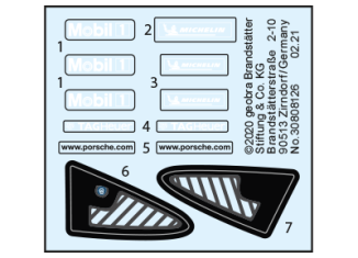 Playmobil - 30808126 - Sticker 70764 Porsche 911 GT3 Cup (Eti