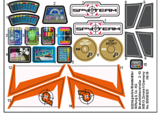 Playmobil - 30808325 - Sticker 70002 SPY TEAM Turboship
