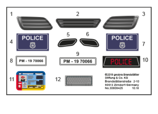 Playmobil - 30808425 - Sticker 70066 Porsche 911 Carrera 4S Po