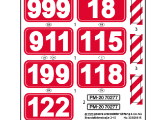 Playmobil - 30808615 - Sticker 70277 Porsche Macan S fire brigade