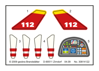 Playmobil - 30814122 - Sticker 4824 Firefighting helicopter